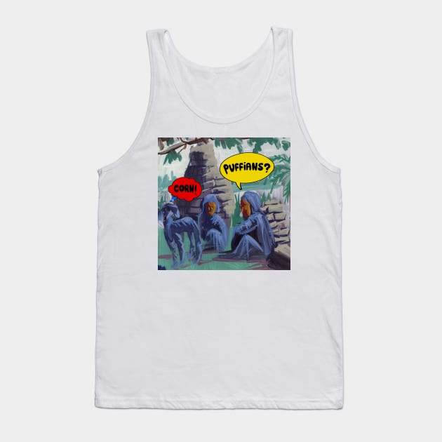 Limited Edition Wowee Zowee Pavement Inspired Corn Puffians Design! Tank Top by Corn Puff Records